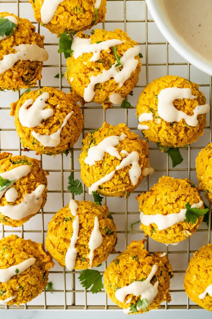 baked butternut squash falafel