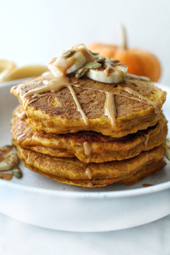 dairy free pumpkin banana pancakes