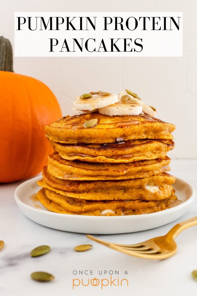 best healthy pumpkin protein pancakes made with pumpkin seed protein and white chocolate chips
