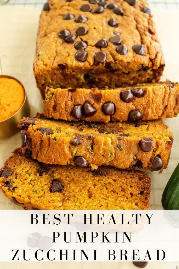 sliced zucchini bread with chocolate chips