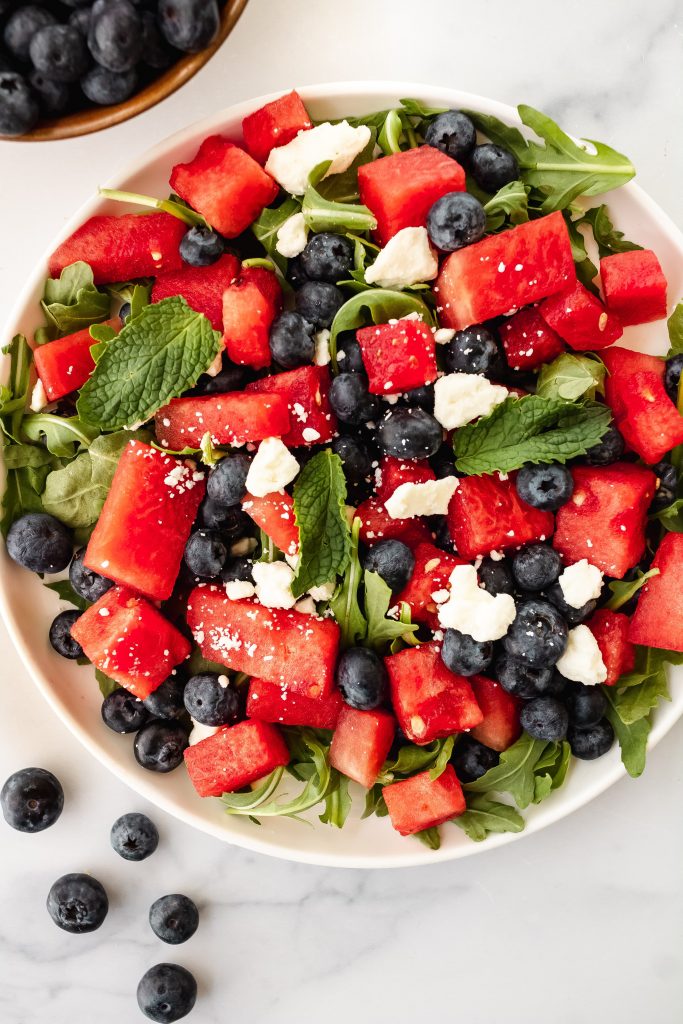 blueberry watermelon feta salad 