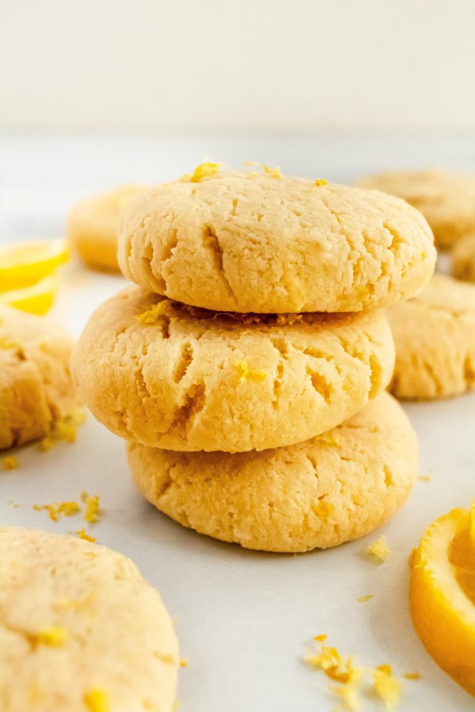 chewy lemon almond flour sugar cookies