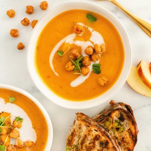 dairy-free butternut squash soup with apple