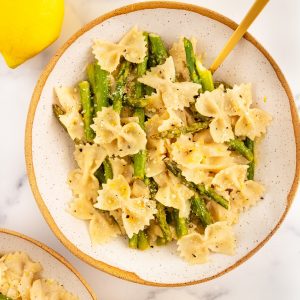 dairy free lemon asparagus pasta