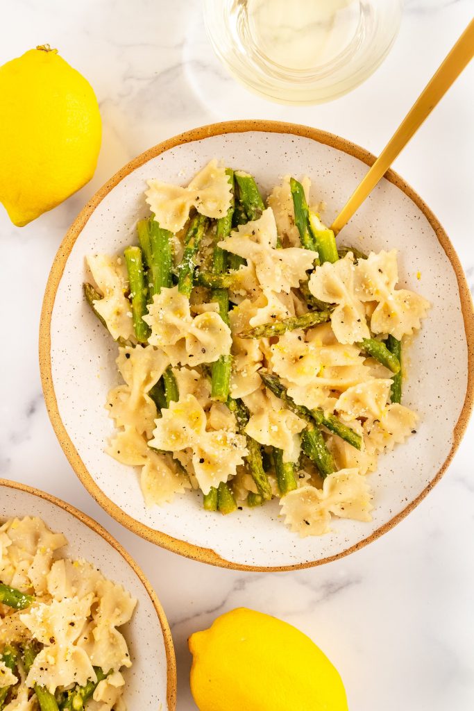 dairy free lemon asparagus pasta