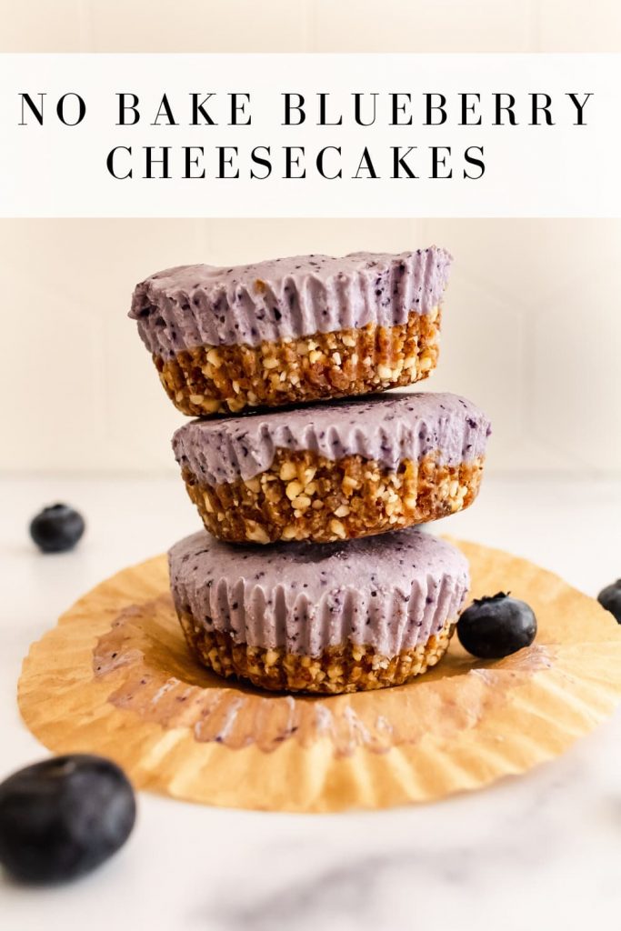 dairy free no bake blueberry cheesecakes