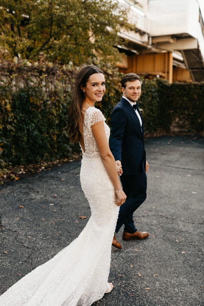Fall Wedding Flame Gown by Eva Lendel