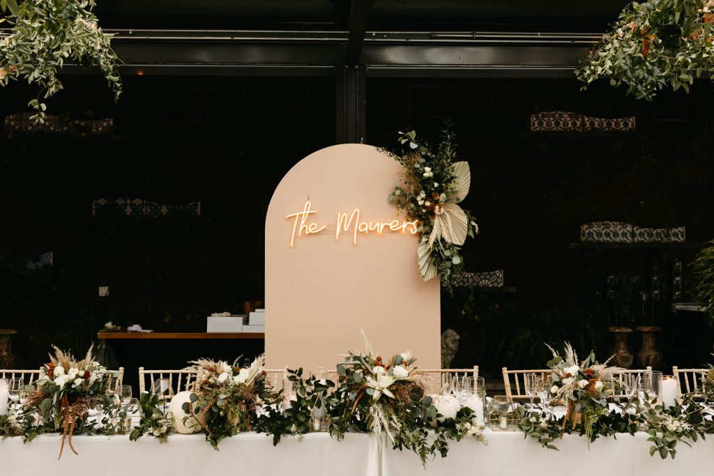Fall Wedding Recap Mirror Welcome Sign