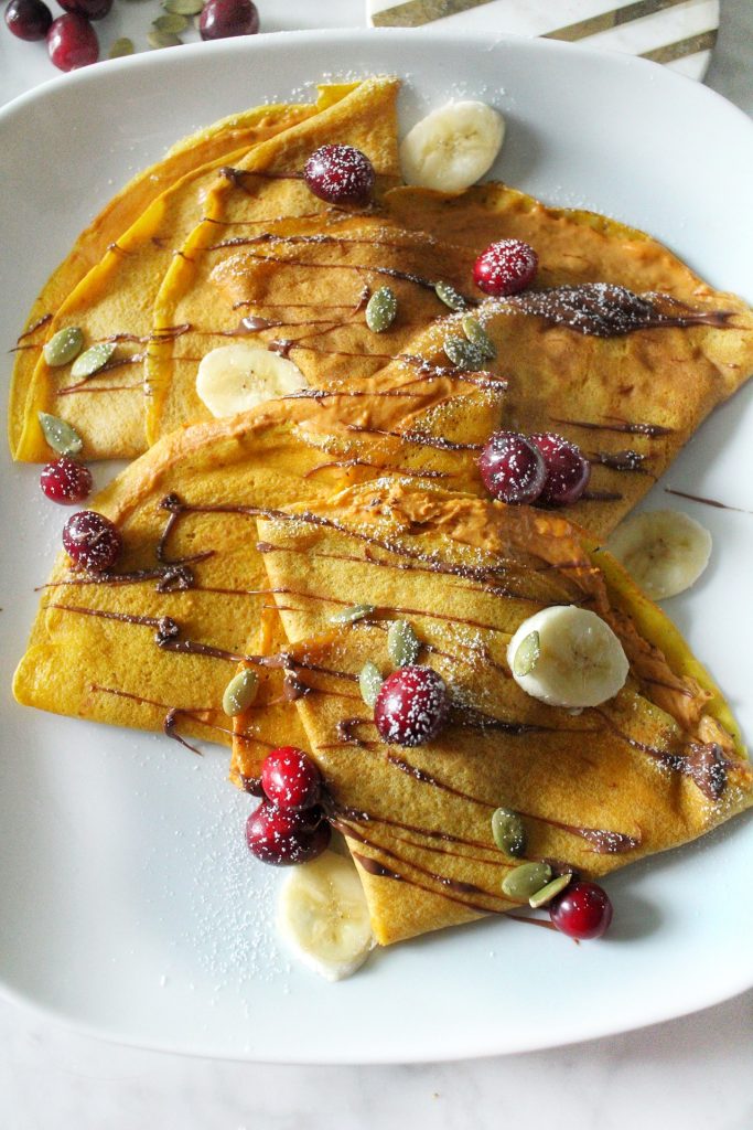 Pumpkin Crepes with Alouette Pumpkin Spice Cheese