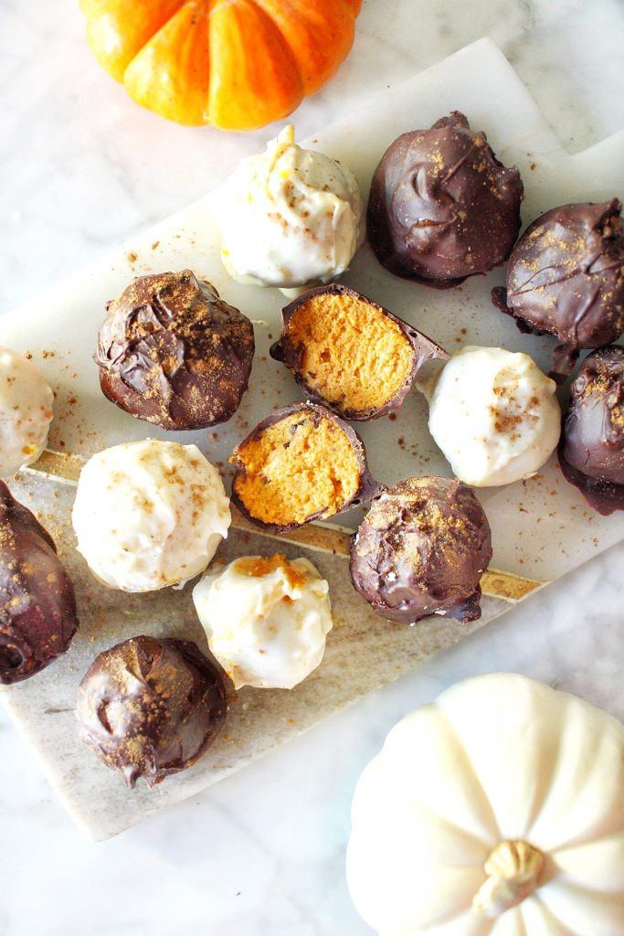 pumpkin spice peanut butter truffles