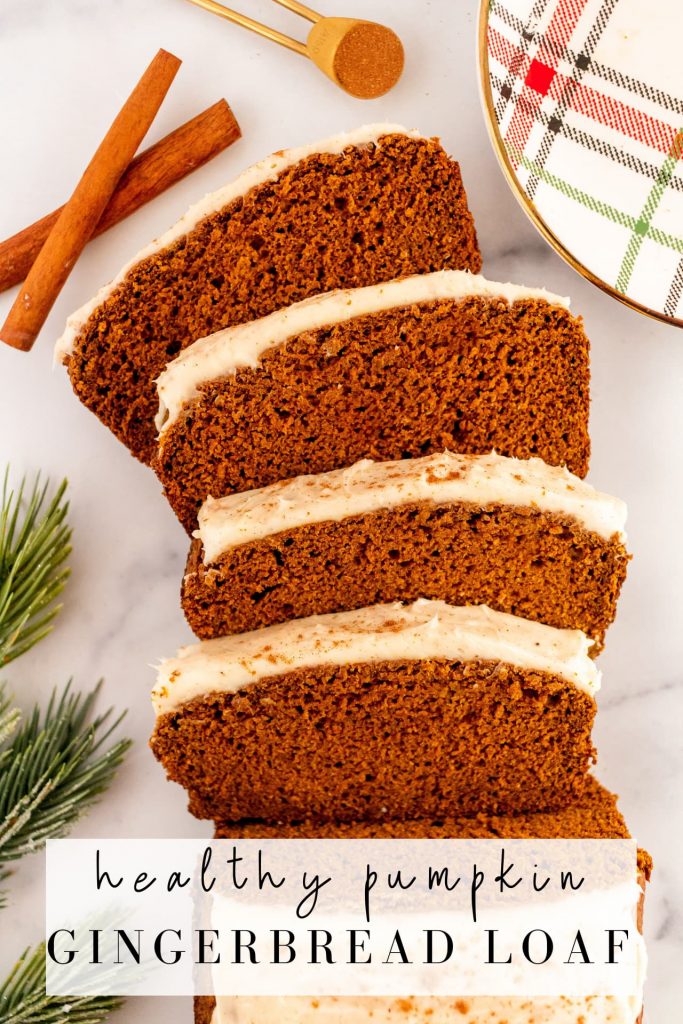 gingerbread loaf with pumpkin puree, spices and molasses