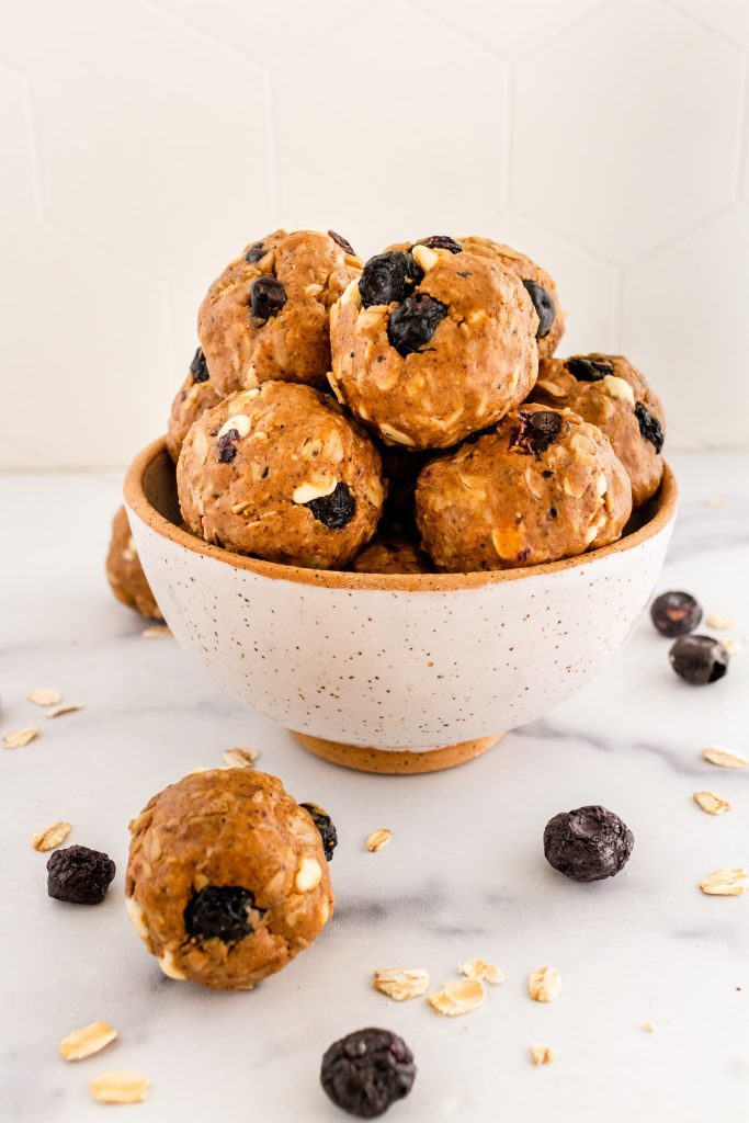 gluten and dairy free blueberry energy bites