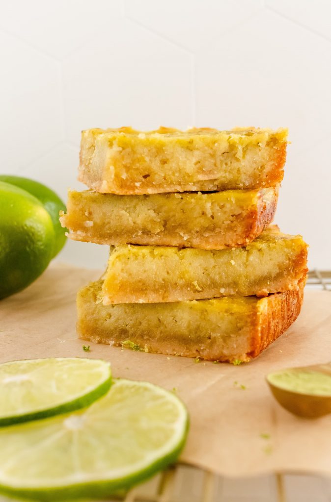 gluten and dairy free coconut matcha lime bars