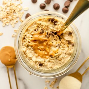 gluten and dairy free cookie dough collagen overnight oats