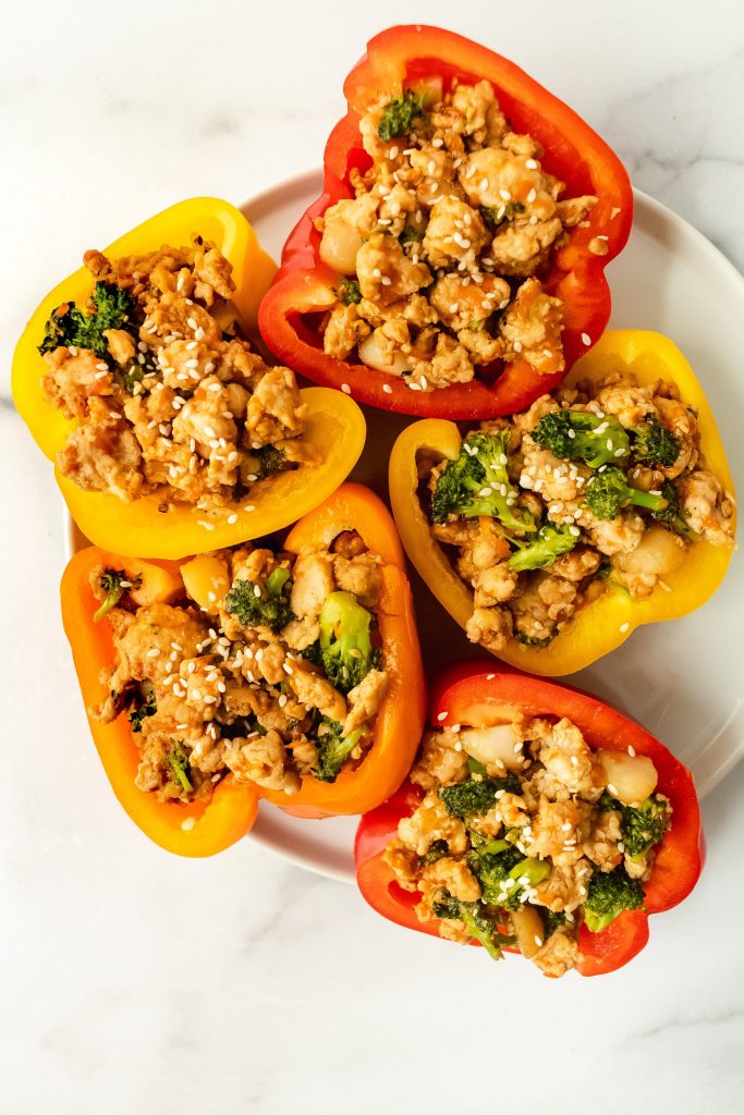 gluten and dairy free turkey stuffed peppers
