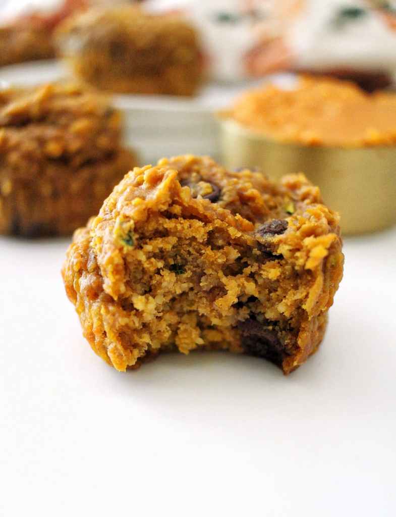 how to make pumpkin, zucchini and peanut butter muffins