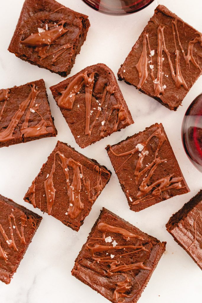 gluten free red wine brownies