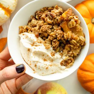 healthy gluten free pumpkin apple crisp