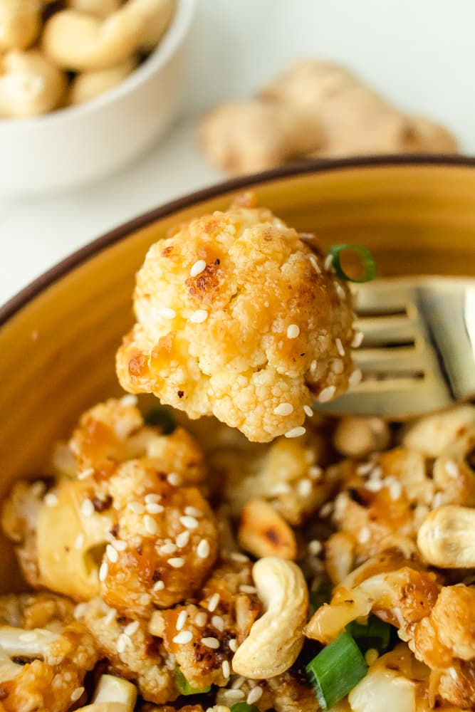 healthy kung pao cashew cauliflower