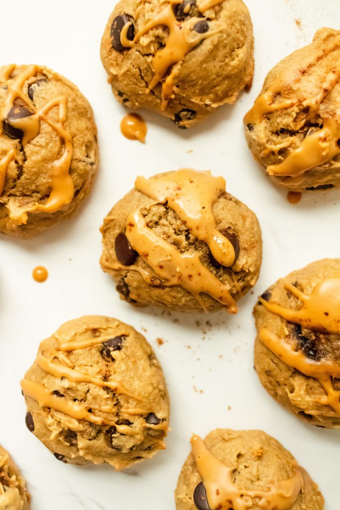 peanut butter banana chocolate chip cookies