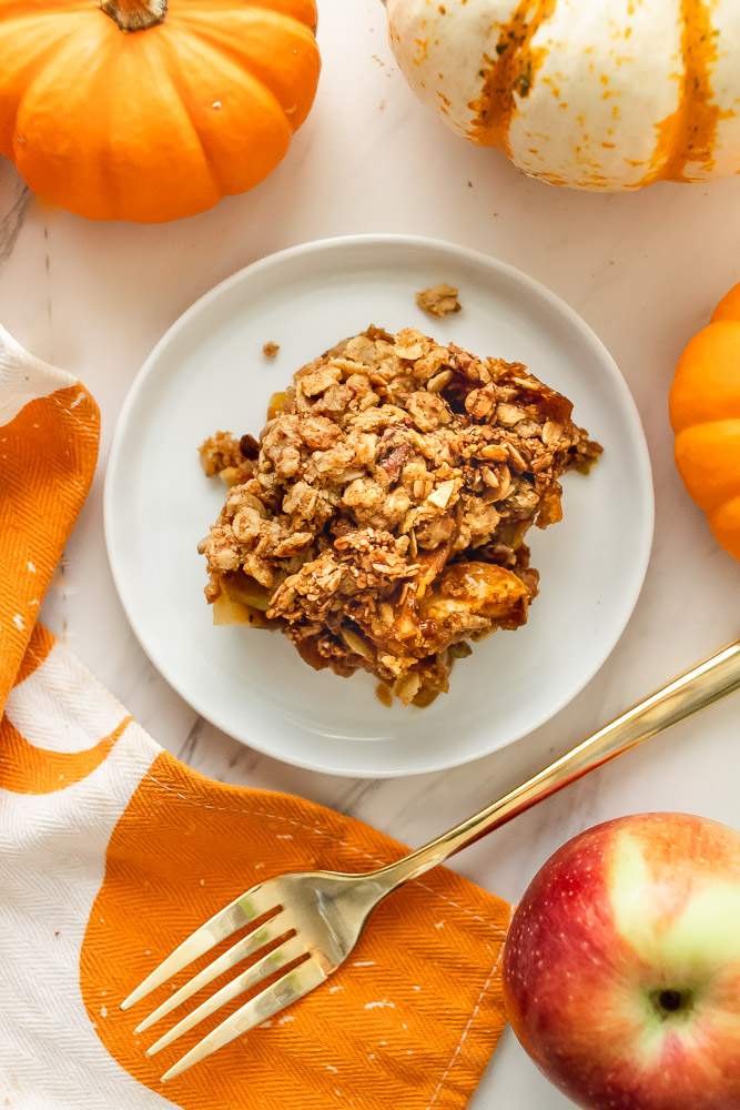 healthy pumpkin apple crisp