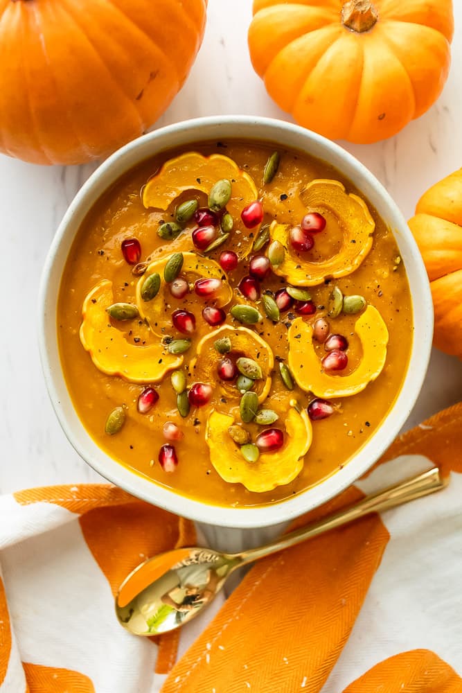 healthy pumpkin ginger bisque