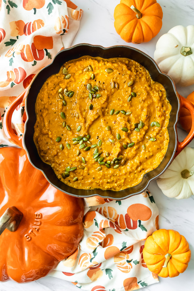 healthy pumpkin soup with quinoa