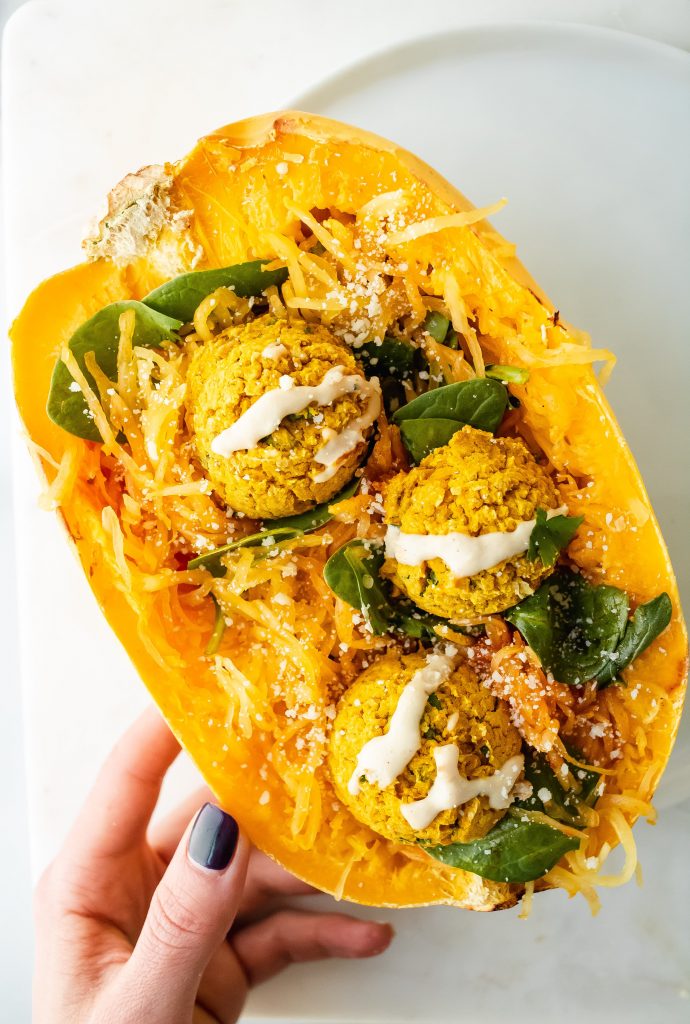 how to eat butternut squash falafel