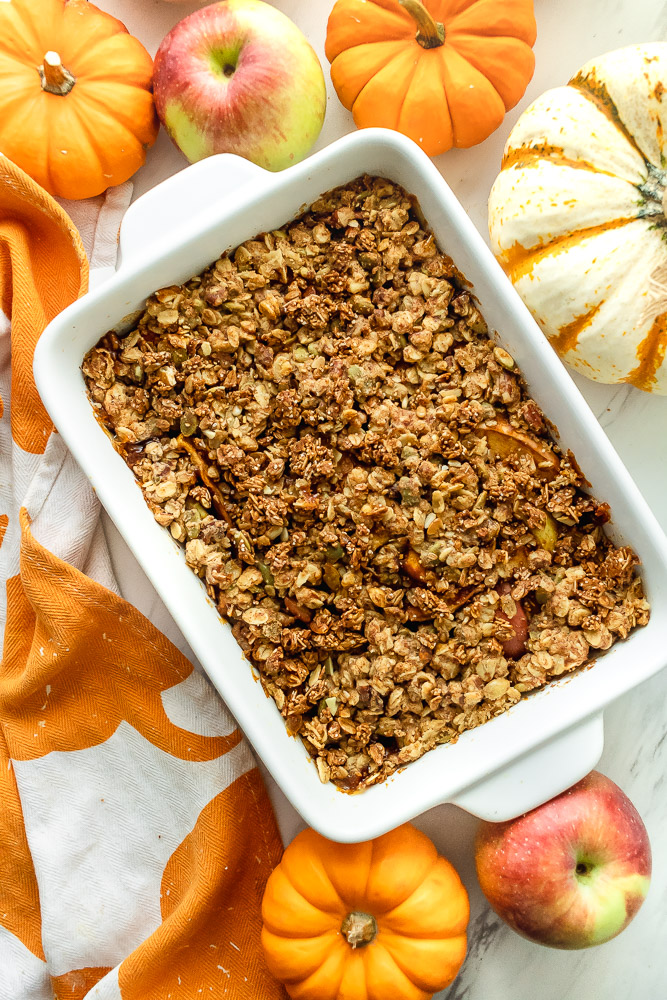 how to make a healthy pumpkin apple crisp