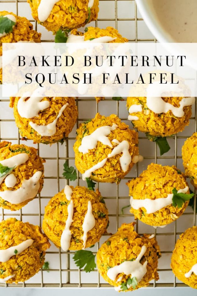 how to make baked butternut squash falafel