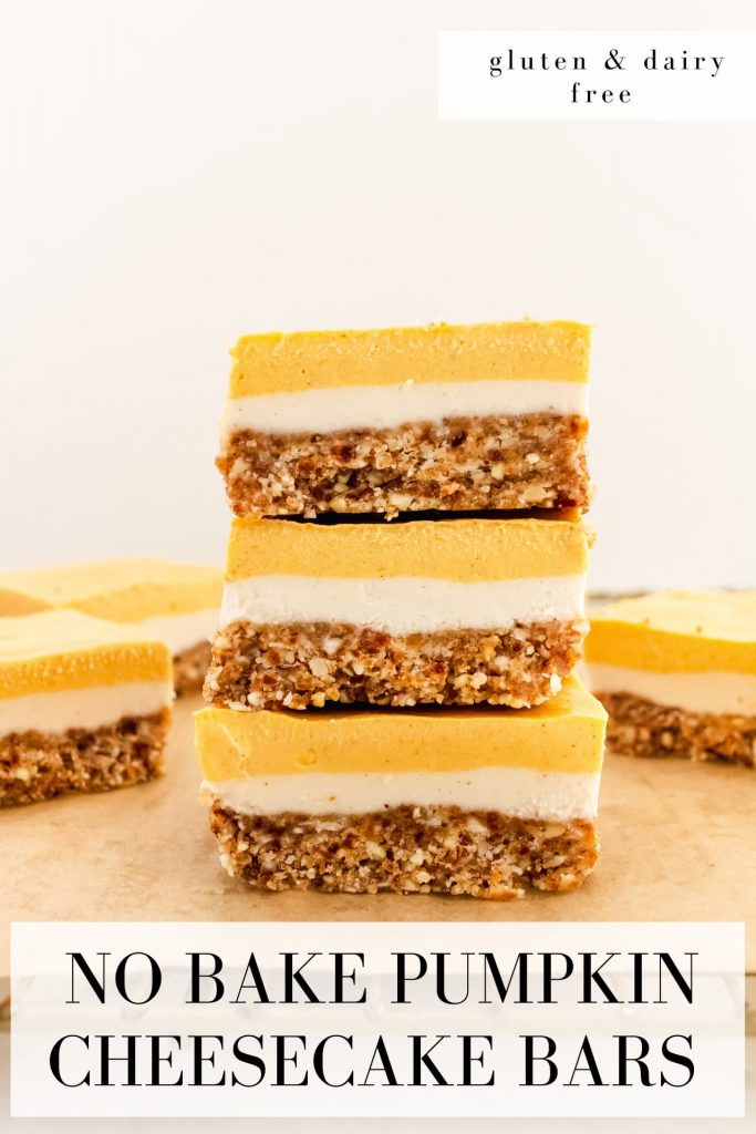 how to make no bake pumpkin cheesecake bars