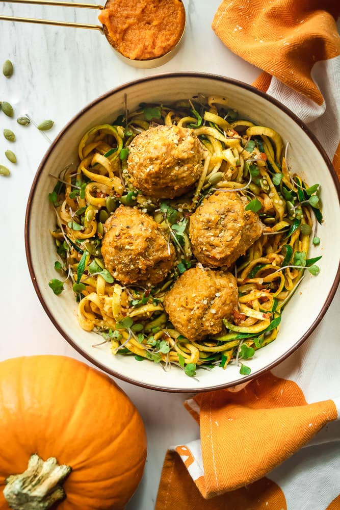 How to make pumpkin turkey meatballs 