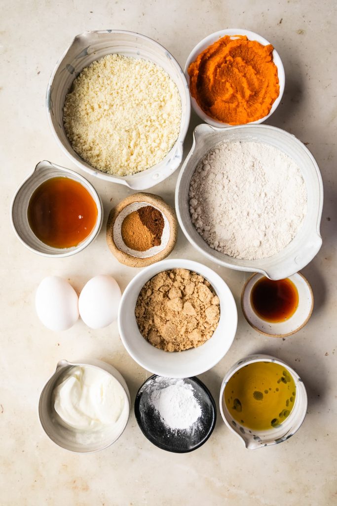 Ingredients for Gluten Free Pumpkin Cake 