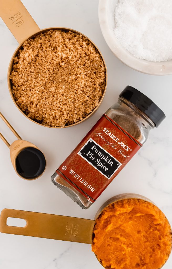 ingredients for homemade pumpkin spice syrup