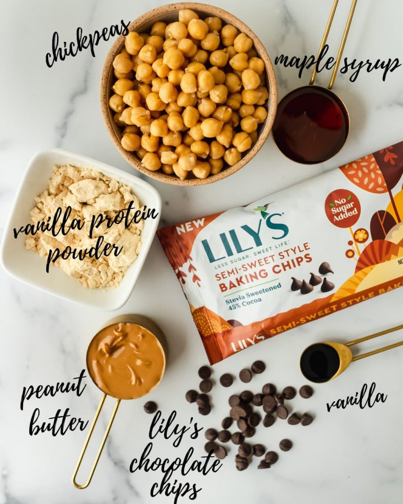 ingredients for pumpkin chickpea cookie dough balls