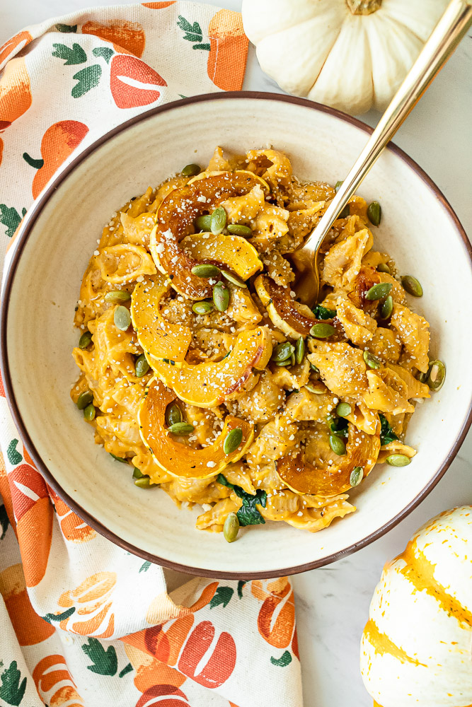lightened up pumpkin mac and cheese