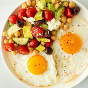 mediterranean egg breakfast plate