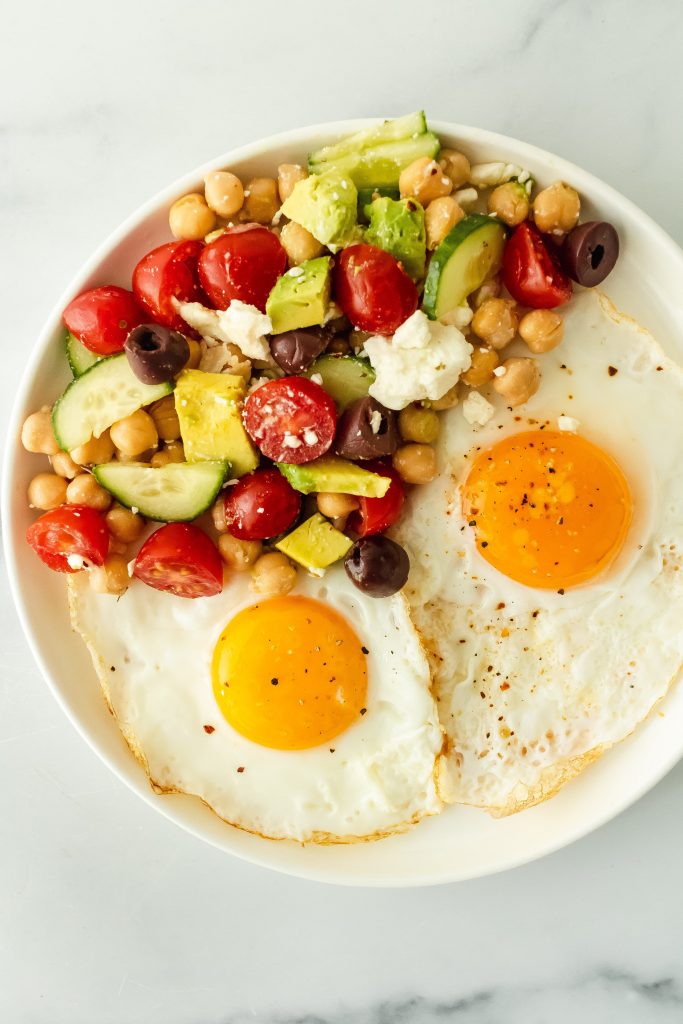 mediterranean egg breakfast plate