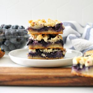 paleo blueberry shortbread bars