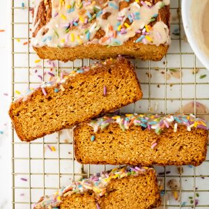 pumpkin birthday cake bread
