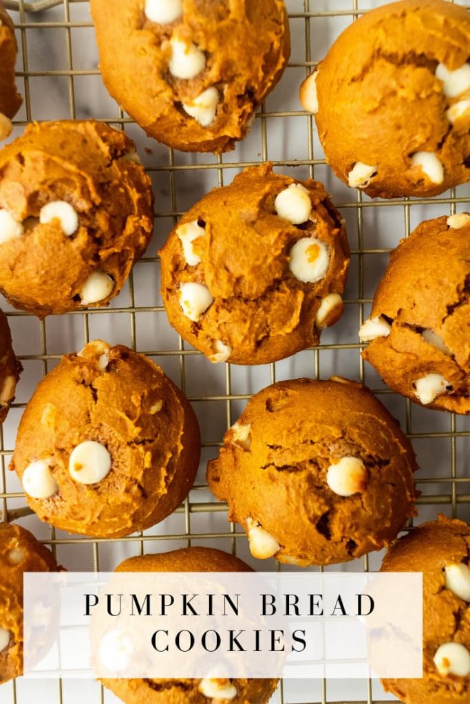 pumpkin bread cookie with whole wheat flour and pumpkin puree 