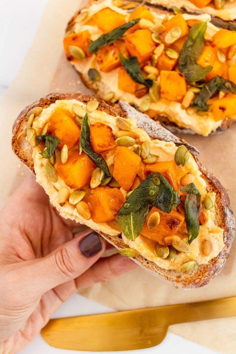 pumpkin-ricotta-toast-on-sourdough-with-butternut-squash-pumpkin-seeds-and-sage