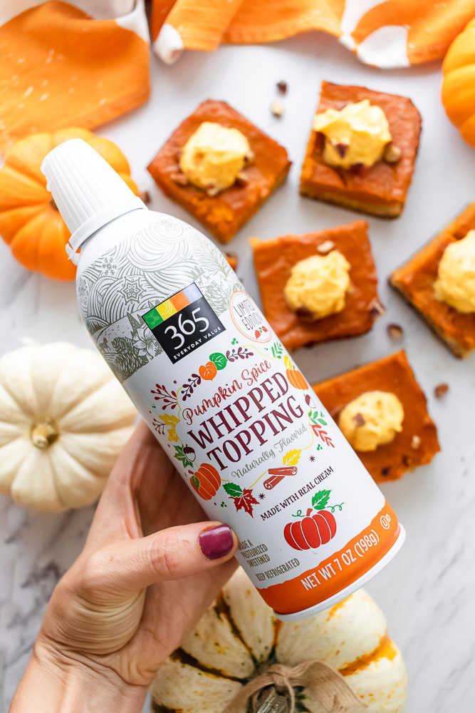 pumpkin spiced whipped topping from Whole foods