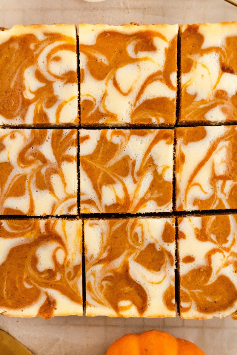 pumpkin swirl cheesecake bars
