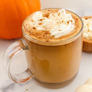 pumpkin white chocolate spice latte