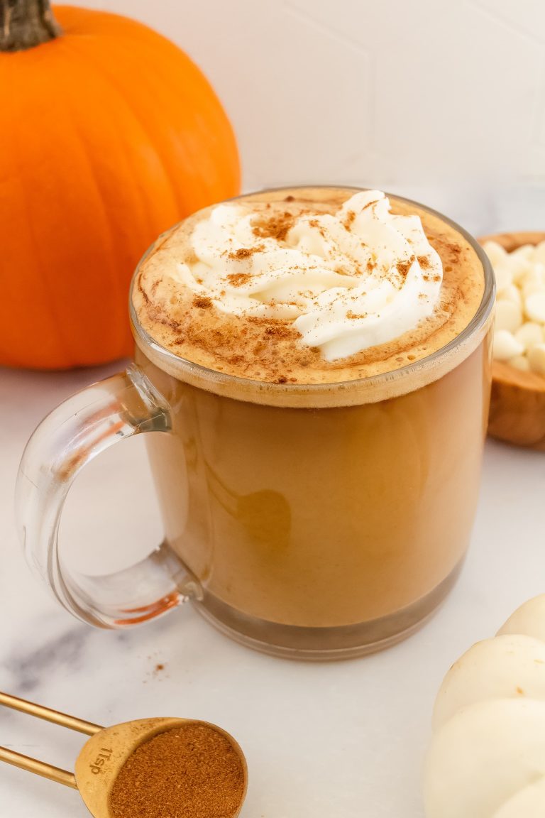 pumpkin white chocolate spice latte