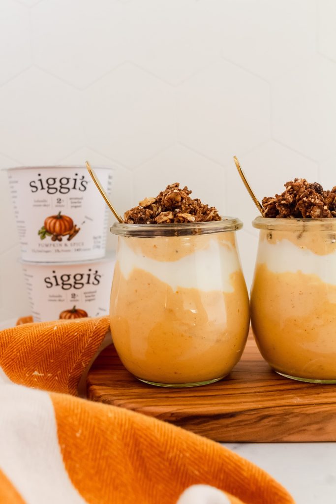 pumpkin yogurt mousse cups