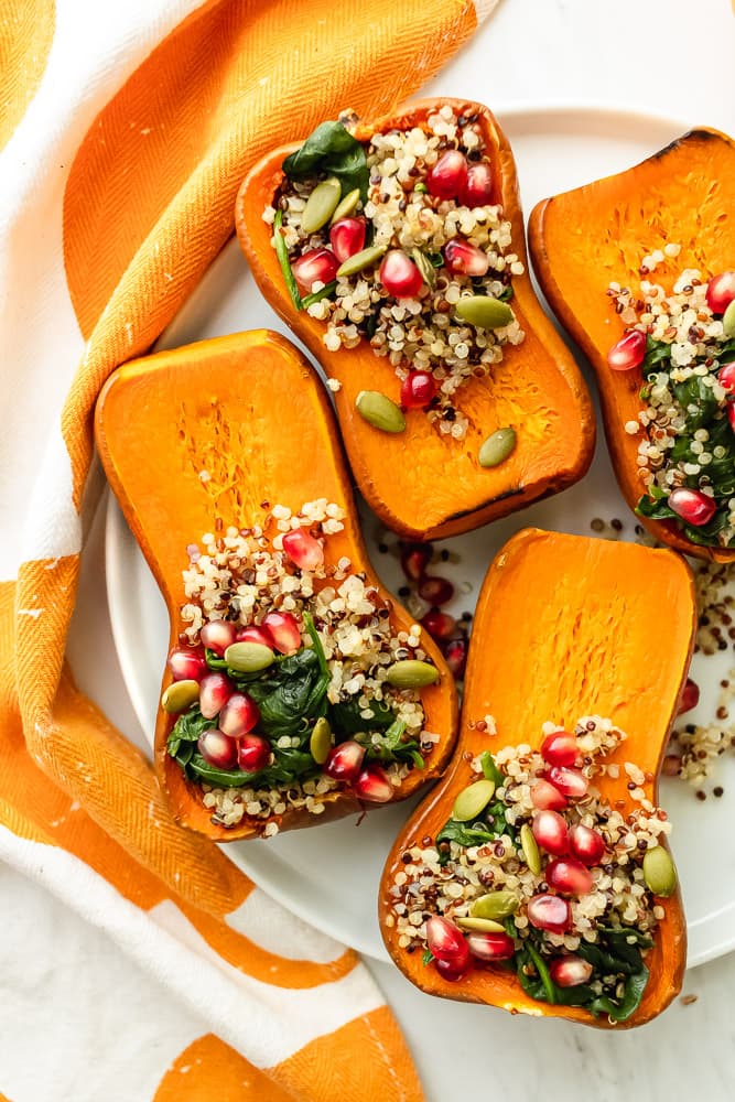 quinoa stuffed honeynut squash 