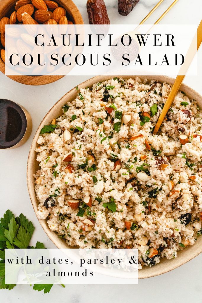 raw cauliflower couscous salad 
