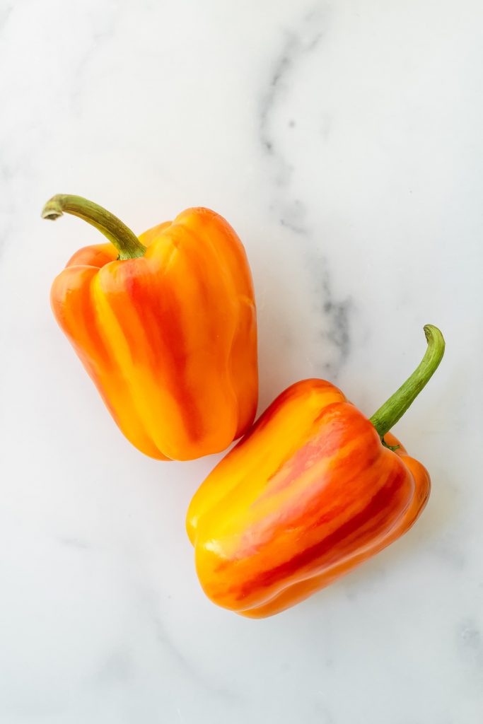 red and yellow striped peppers